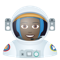 Woman Astronaut- Dark Skin Tone emoji on Emojione